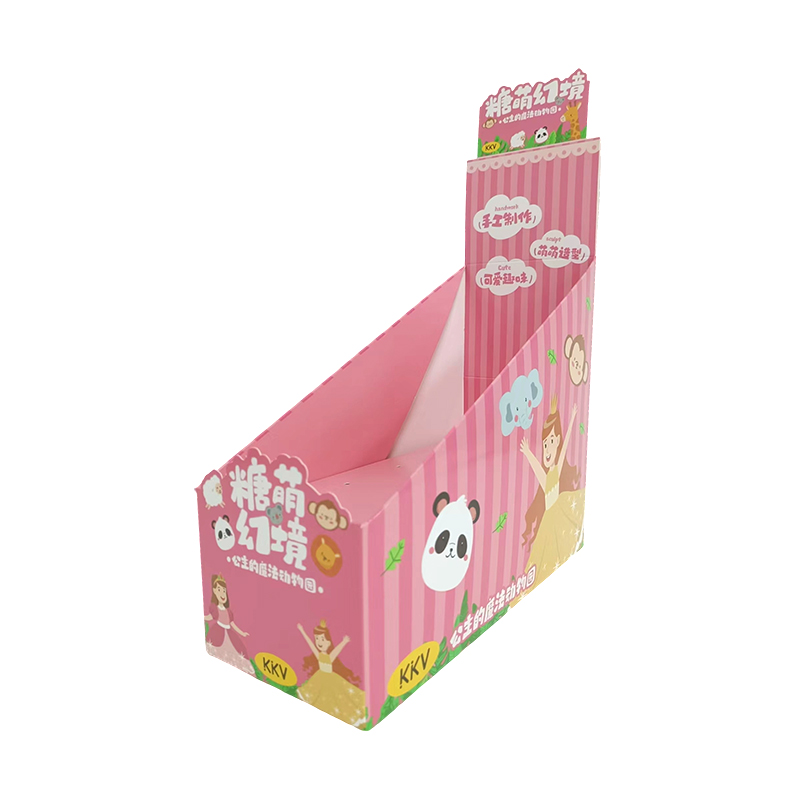 Priontáil Cárta Bán 400g agus Scannán Ath-Gréine, Bosca Taispeáin Páipéar PDQ Lollipop